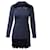 Sandro Paris Edma Braid Trimmed Dress in Navy Blue Viscose Cellulose fibre  ref.1086454