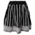 Maje Geomteric Pleated Ribknit Mini Skirt in Black Cotton Blend  ref.1086457