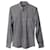 Camisa Gucci listrada com botão frontal slim fit em algodão preto e branco  ref.1086469