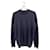 ***LOUIS VUITTON (Louis Vuitton)  tricot monogramme moitié-moitié Cachemire Laine Bleu Marine  ref.1086550