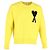 AMI Paris Pull Oversize Ami de Coeur en Laine Jaune