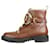 Valentino Boots à lacets doublées de fourrure marron avec logo de la marque - taille EU 41 Cuir  ref.1086600