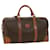 Céline CELINE Macadam Canvas Boston Bag PVC Leather Brown Auth 54715  ref.1086812