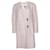 Chanel, Pink tweed lurex coat Silk Polyester  ref.1086980