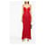 Robe longue en tricot au crochet rouge style bustier Blumarine Viscose  ref.1086999
