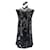 Diesel Abitino nero con paillettes/paillettes Argento Metallico Poliestere  ref.1087063