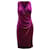 Lauren Ralph Lauren Robe portefeuille froncée sans manches en velours en polyester violet  ref.1087098