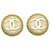 Chanel Gold CC Clip On Earrings Golden Metal Gold-plated  ref.1087221