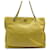 VINTAGE SAC A MAIN CHANEL CABAS SHOPPING LOGO CC JAUNE LEATHER TOTE BAG Cuir  ref.1087498