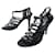 NEUF CHAUSSURES CHANEL NOEUDS METAL ESCARPINS 39 CUIR VERNIS NOIR SHOES  ref.1087578