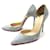 CHRISTIAN LOUBOUTIN PIGALLE FOLLIES SHOES 37.5 GRAY PUMPS SHOES Grey Suede  ref.1087625