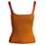 Sandro Paris Ribbed Knit Tank Top in Orange Viscose Cellulose fibre  ref.1087704