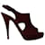 Miu Miu Open Toe Pumps in Burgundy Suede Dark red  ref.1087708