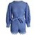 Maje Spitzenstrampler mit Gürtel aus blauem Polyester