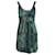 Diane Von Furstenberg Ärmelloses Minikleid mit Schlangenmuster aus grüner Seide  ref.1087724