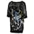 Diane Von Furstenberg Mini-robe imprimée en velours noir  ref.1087727