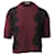 Valentino Garavani Lace-Trimmed Knit Top in Burgundy Red Wool Dark red  ref.1087733
