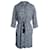 Diane Von Furstenberg Printed Drawstring Mini Dress in Light Blue Silk   ref.1087743