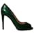 Sergio Rossi Peep Toe Pumps in Green Patent Leather  ref.1087744
