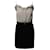 Sandro 2-Vestido estilo pieza en viscosa beige y negra. Multicolor Fibra de celulosa  ref.1087755
