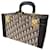Christian Dior vanity case Brown Beige Leather Cloth  ref.1087961