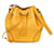 Gucci Drawstring Yellow Leather  ref.1088352