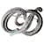 Christian Dior CD interlaced brooch Silvery Metal  ref.1088435
