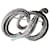 Broche entrelazado CD de Christian Dior Plata Metal  ref.1088435