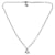 Dior Christian Dior necklace in silver metal with pearl Silvery  ref.1088638
