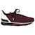 Hermès Sneakers basse Hermes Miles in tela marrone Rosso  ref.1088753