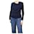 Junya Watanabe Navy blue asymmetric v-neck sweater - size UK 10  ref.1088865