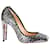 Zapatos de tacón Christian Louboutin Pigalle Follies con lentejuelas plateadas Plata  ref.1089202