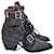 Chloé Chloe Rylee Botines recortados con efecto de serpiente en cuero negro  ref.1089284