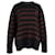 Acne Studios Face Patch gestreifter Pullover aus schwarzer und brauner Wolle Mehrfarben  ref.1089296