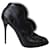 Alexander McQueen Sapatos Peep-Toe com acabamento recortado em couro preto Alexander McQueen  ref.1089319