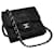 Chanel-Geldbörse mit Kette. Zeitloses schwarzes Leder, gefütterte Öffnung, CC, diagonaler, JAHRGANG Lammfell  ref.1090112
