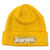 Autre Marque ***SUPREME × New Era (Supreme x New Era)  Box Logo Beanie Bandana / knit hat Yellow Acrylic  ref.1090131
