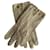 Hermès Gloves Golden Cream Leather Metal  ref.1090212