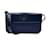 Gianni Versace Bolso de hombro vintage de nailon y piel azul Lienzo  ref.1090248
