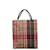 Burberry Check Canvas Tote Bag Brown Cloth  ref.1090336