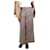 Autre Marque Pantalon en laine mélangée marron à motif pied-de-poule - taille UK 14  ref.1090375