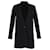Abrigo de botonadura sencilla sin cuello Iro de lana negra Negro  ref.1090711