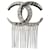 Chanel CC B15Alfinete de cabelo prateado com logotipo C Dubai Moon Collection Prata Metal  ref.1091070