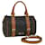 BURBERRY Hand Bag Leather Dark Brown Orange Auth 56081  ref.1091237