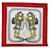 Hermès HERMES CARRE 90 Cachecol BRIDES de GALA Seda Vermelho Branco Auth 55439  ref.1091238