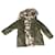 Saint Laurent Coats, Outerwear Khaki Cotton  ref.1091308