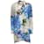 Mary Katrantzou Robe chemise bleue en soie fleurie Verona  ref.1091531