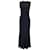 Yves Saint Laurent Rive Gauche Vintage Robe noire en crêpe avec nœud dans le dos et détail en maille sans manches / robe formelle Synthétique  ref.1091541