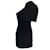 Rebecca Vallance Minivestido negro de crepé con un hombro y detalle de lazo Poliéster  ref.1091542