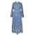 Chloé Ensemble surchemise et jupe longue brodées de fleurs bleues Coton  ref.1091558